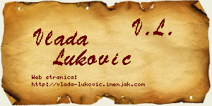 Vlada Luković vizit kartica